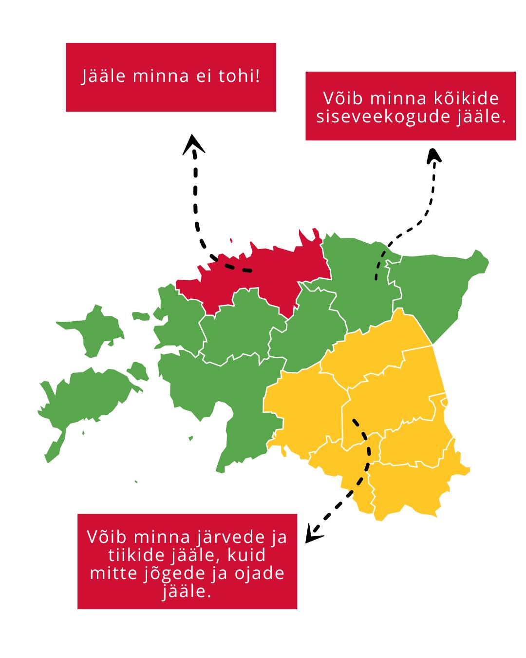 Head uudised uisusõpradele! Viimaste nädalate miinuskraadid on lõpuks kasvatanud järvedele tugeva jääkatte, ja alates 15. veebruarist leevenevad jääle mineku pi